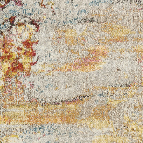 2' X 4' Sealife Abstract Power Loom Non Skid Area Rug